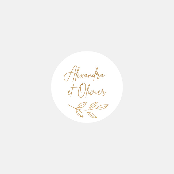 Personalisierte Kraft-Landhochzeitsaufkleber