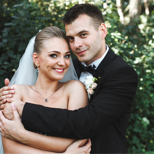 Klassische Dankeskarte für eine Hochzeit auf dem Land