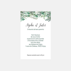 Botanical Plant invitation card