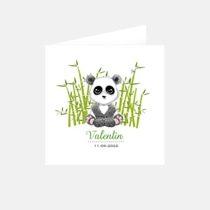 Faire-part de naissance panda