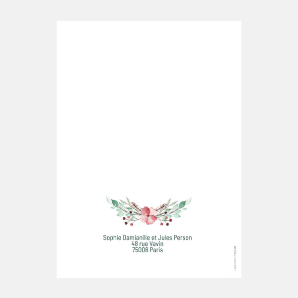 Faire-part de mariage Botanique Fleurie
