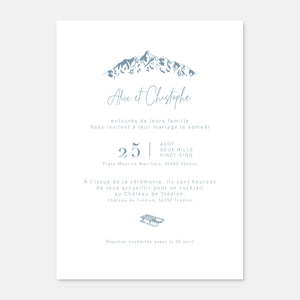 Mountains wedding invitation