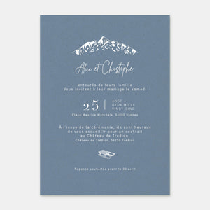 Kraft mountain wedding invitation