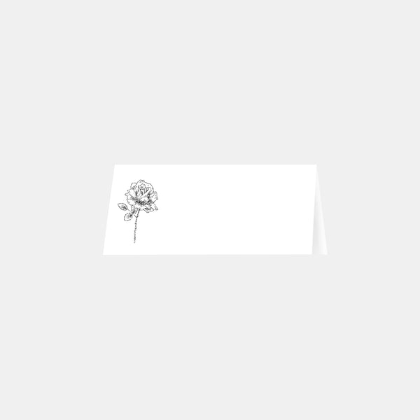 Place marker flowers engraving - 20ex