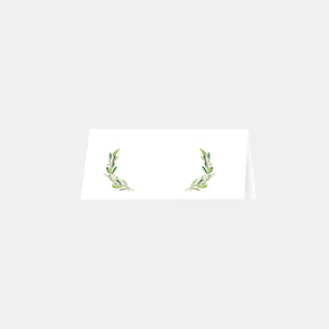 Platzmarker mit Monogrammlaub – 20 Stück