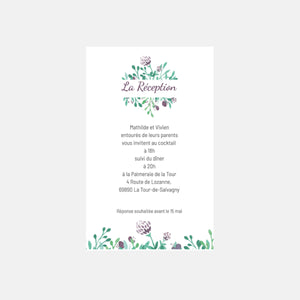 Wedding invitation card Rhombus Watercolor