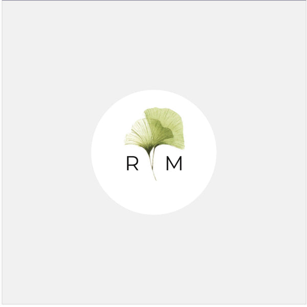 Personalized wedding stickers Transparency Ginkgo
