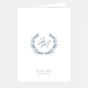 Wedding booklet plant crown