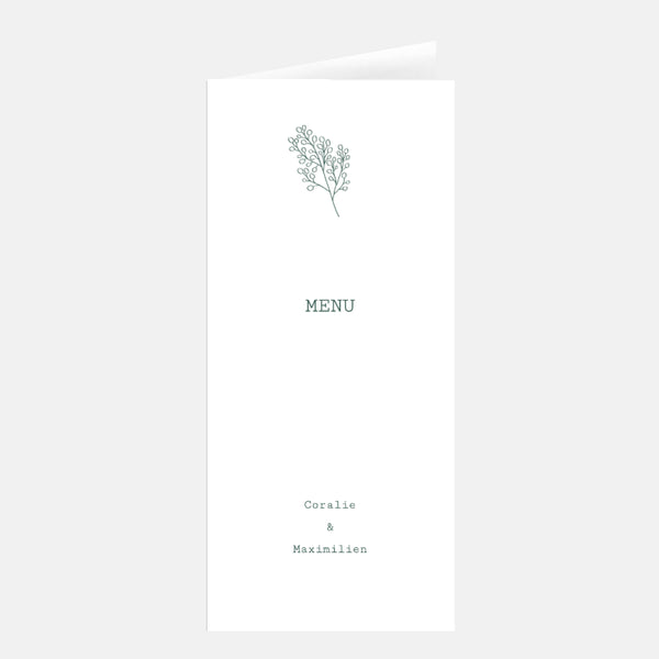 Menu de Mariage Brindille