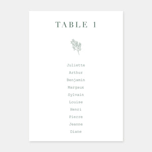 Plan de table de mariage brindille - 5ex