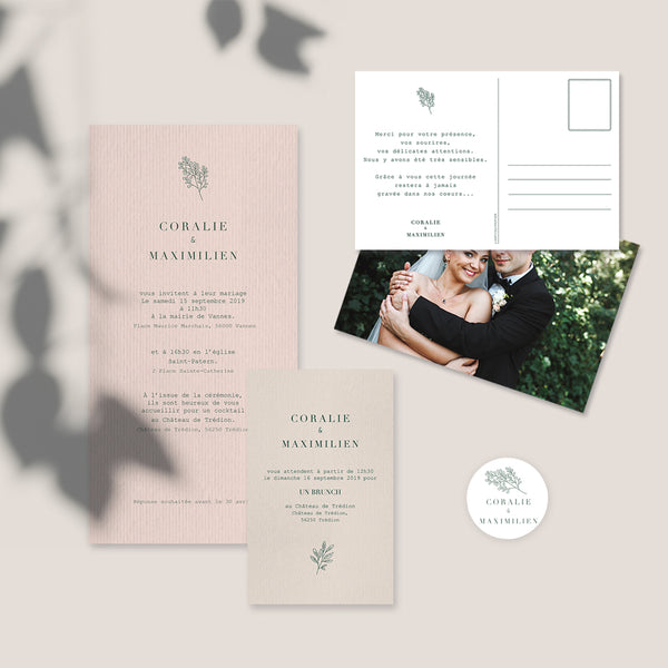 Brindille-Hochzeitseinladung