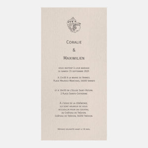 Faire-part de mariage Coquillages