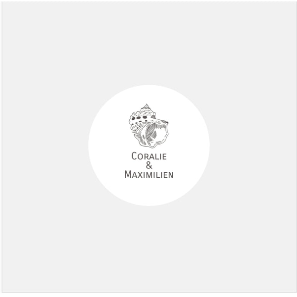 Personalized wedding stickers Shells