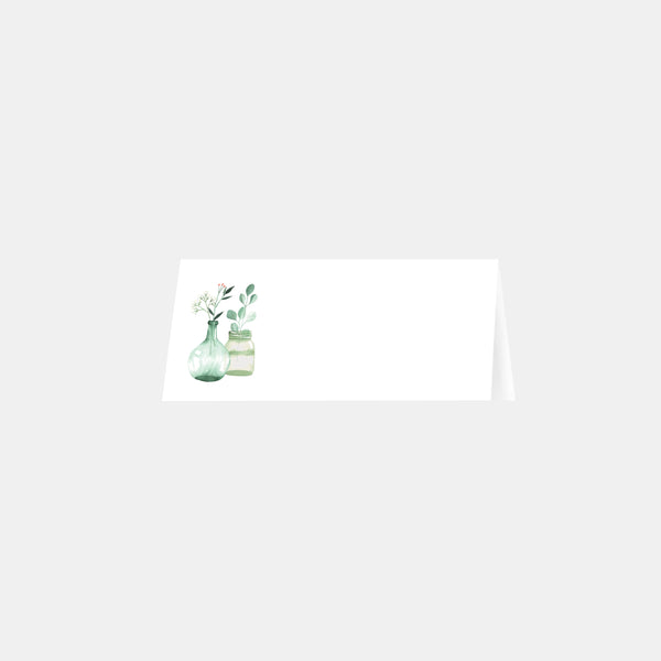 Country chic watercolor place marker - 20ex