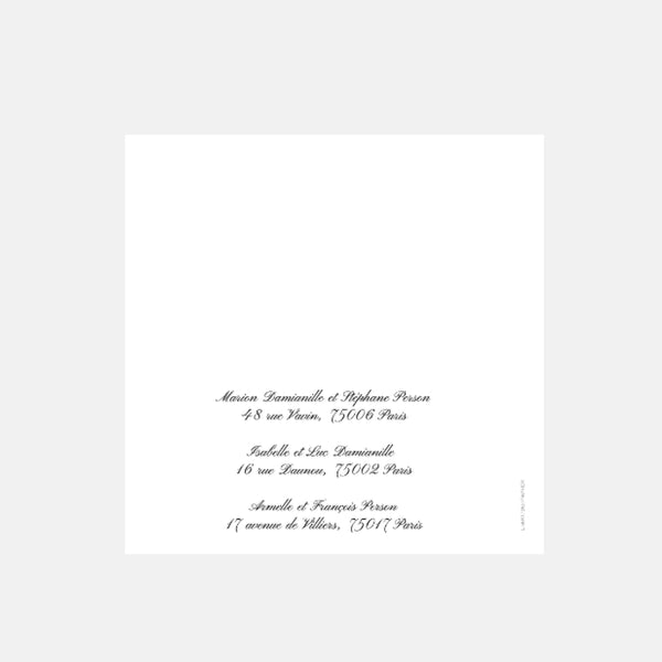 Faire-part de mariage Classique Feuillages