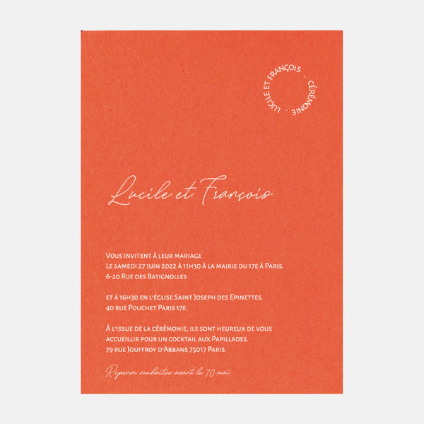 Faire-part de mariage Moderne Cercle