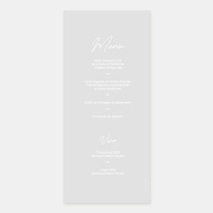 Wedding menu Elegance tracing
