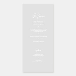 Menu de mariage Elégance calque