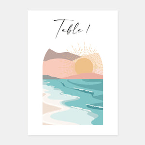 Marque table de mariage sunset beach - 5ex