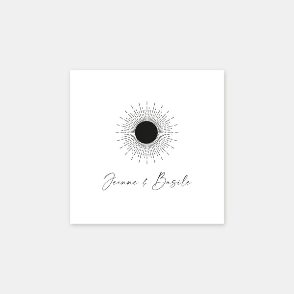 Personalized sunset stamp