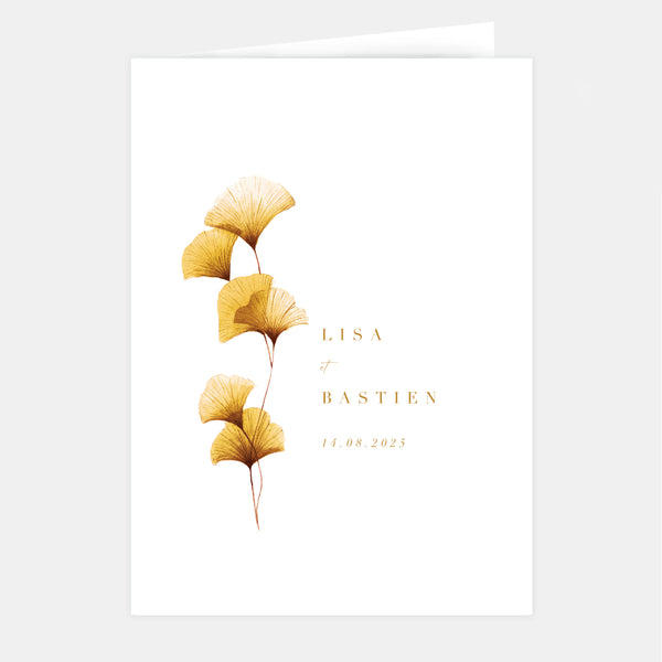 Ginko Biloba-Hochzeitsbroschüre