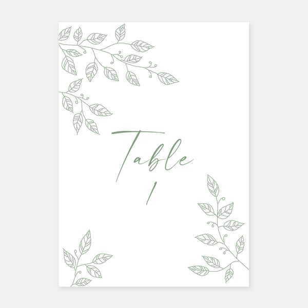 Marque table de mariage feuillage - 5ex