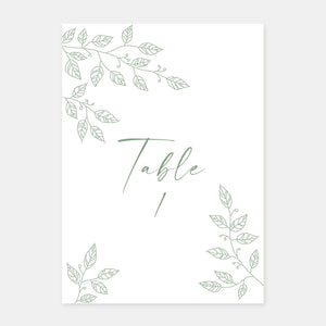 Laub-Hochzeitstischmarke - 5ex