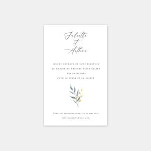 Carton invitation de mariage couronne de Juliette