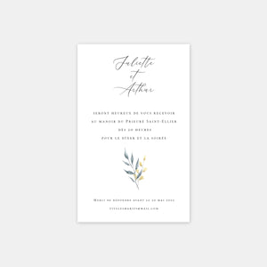Carton invitation de mariage couronne de Juliette