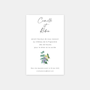 Camille's crown wedding invitation card