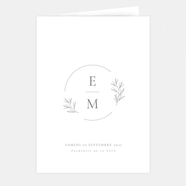 Chic nature wedding booklet