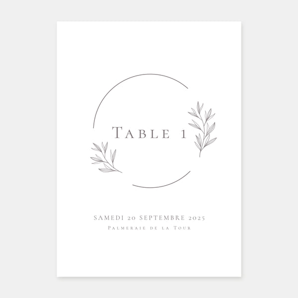 Marque table de mariage nature chic - 5ex