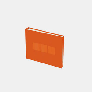 Fotoalbum 21x15, innen orangefarbenes Canvas, cremefarben