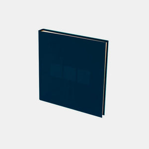 Guest book 25x24 navy canvas cream interior