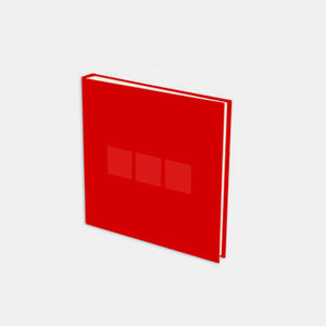 Guest book 25x24 red canvas cream interior