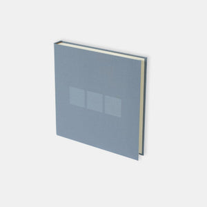 Guest book 25x24 blue gray canvas cream interior