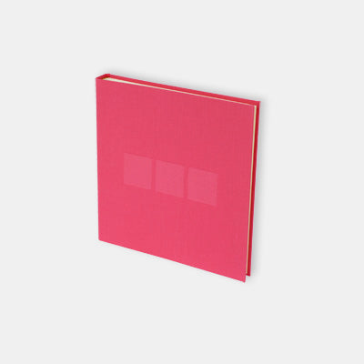 Livre d'or 25x24 toile fuschia intérieur creme