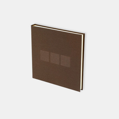 Album photo 25x24 toile chocolat intérieur creme