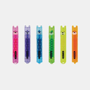 Set of 6 teddy s style fluorescent highlighters