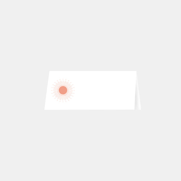 Sunset mountain wedding place marker