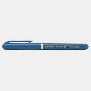 Filz-Zeichenstift, feine Spitze, Uniball, blau