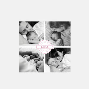 Birth announcement patchwork photos
