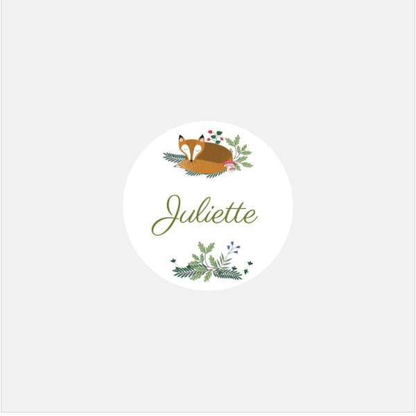 Personalized wooden crown birth stickers - 48ex