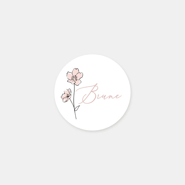 Personalized cherry tree birth stickers - 48ex