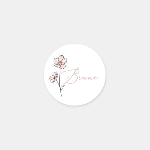 Stickers personnalisés naissance cerisiers - 48ex