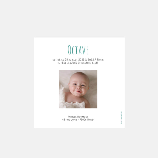 Faire-part de naissance sioux