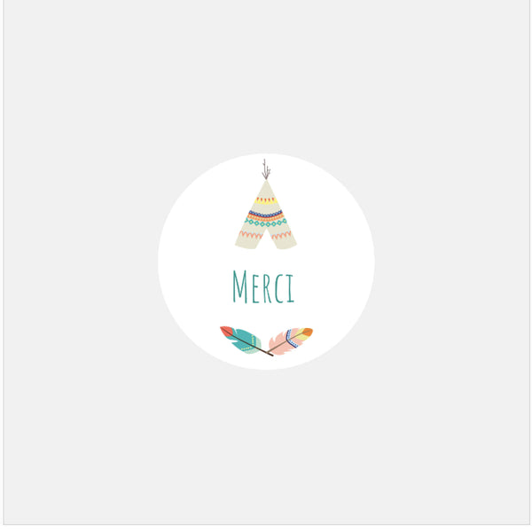 Personalized Sioux birth stickers - 48ex