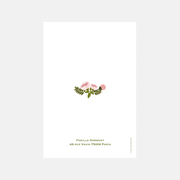 Faire-part de naissance pivoines