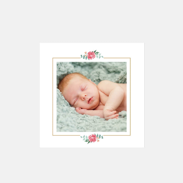 Faire-part naissance petites fleurs