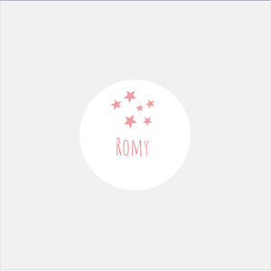 Stickers personnalisés naissance étoiles - 48ex